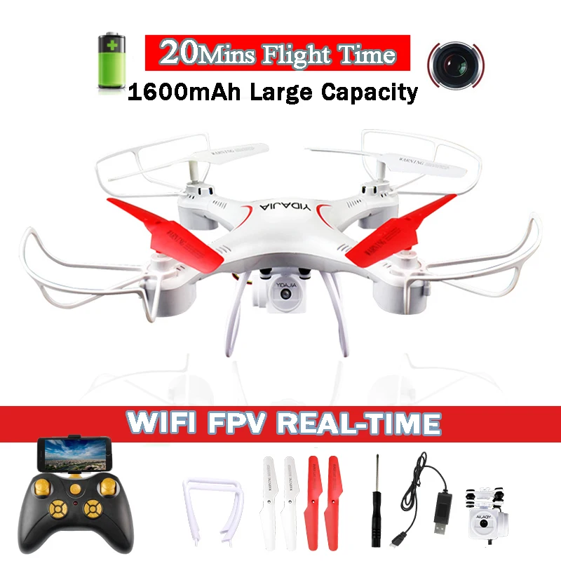 

D66 20mins Flight Time WIFI FPV RC Drone with 0.3MP Camera 2.4G 6-Axis Radio-controlled Helicopter Dron Quadcopter Toy VS X5SW