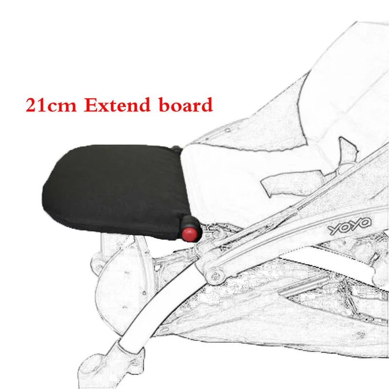 Аксессуары для колясок 360 градусов Поворот черный подножки для ног для yoya йо-йо коляска для новорожденного сна панель-расширитель 21 см; каблук 16 см