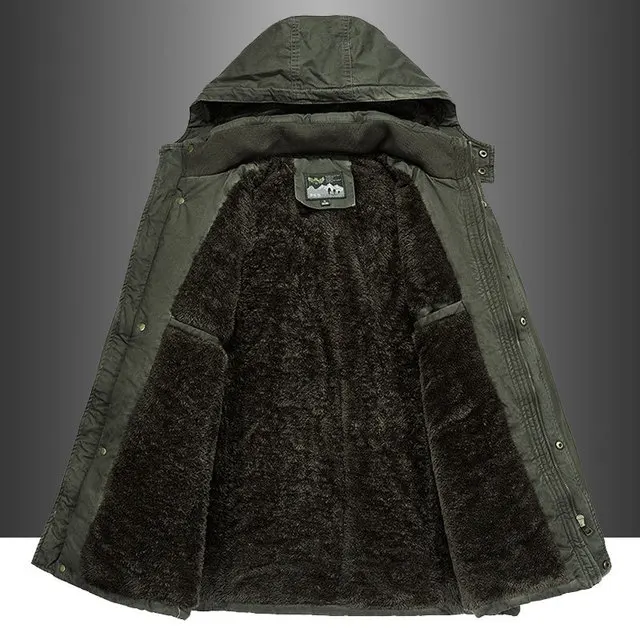 Зимняя мужская куртка с капюшоном теплая толстая-30 градусов Мужская парка размера плюс свободный AFS JEEP стиль бренд военный карго Повседневный длинный