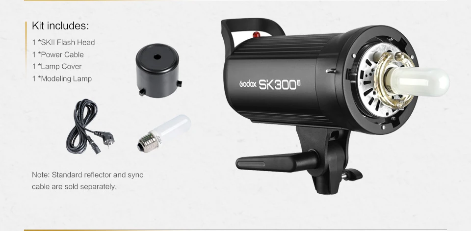 Godox SK300II Studio Flash With 2.4G Wireless X system+Bowen mount standard cover Gift (19)