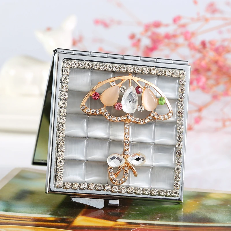 Компактное Карманное мини-зеркало для макияжа 2 стороны подарок подруге невесты