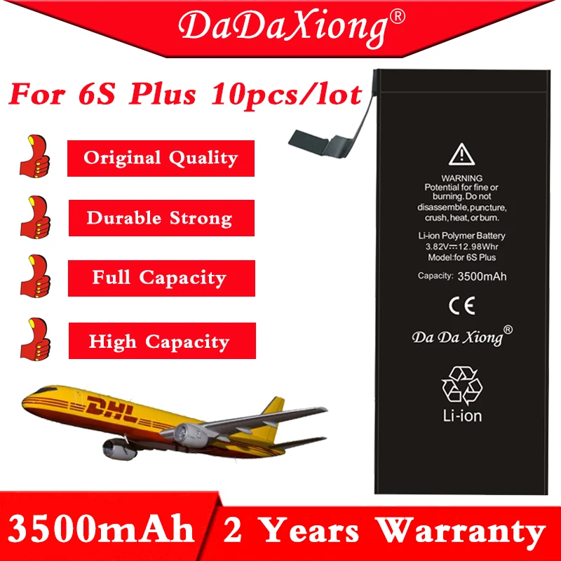 10 шт./лот Da Xiong Фабричный Аккумулятор для iPhone 6S Plus 5," 3500 mAh 3,82 V Замена 0 цикл BMTI6SPFFB