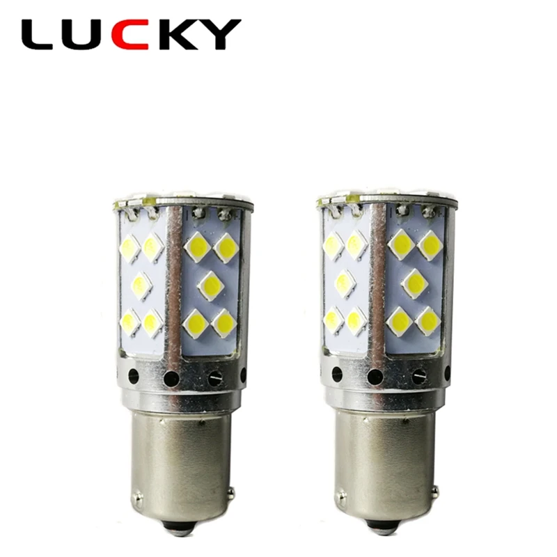 

CNILUCKY 2Pieces Professional LED 1156 BA15S P21W Car Bulbs Turn Signal Light 1200LM 3030 12V Automobiles Lamp DRL