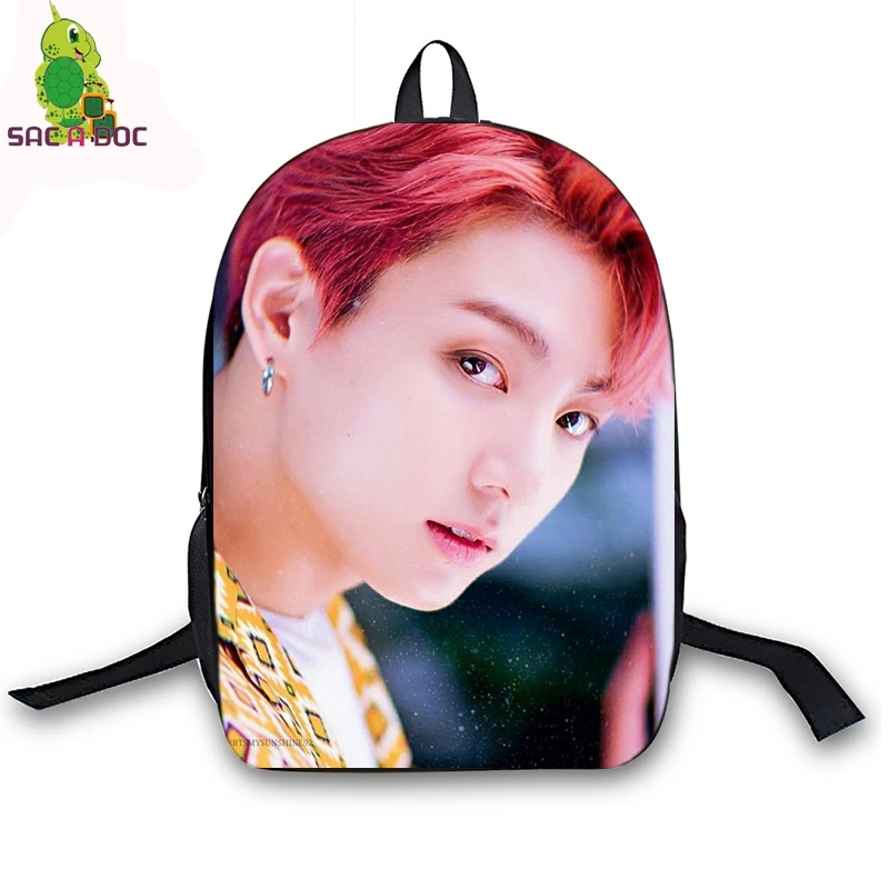 BTS Idol JUNGKOOK SUGA Backpack Children School Bags Bangtan Boys Kpop