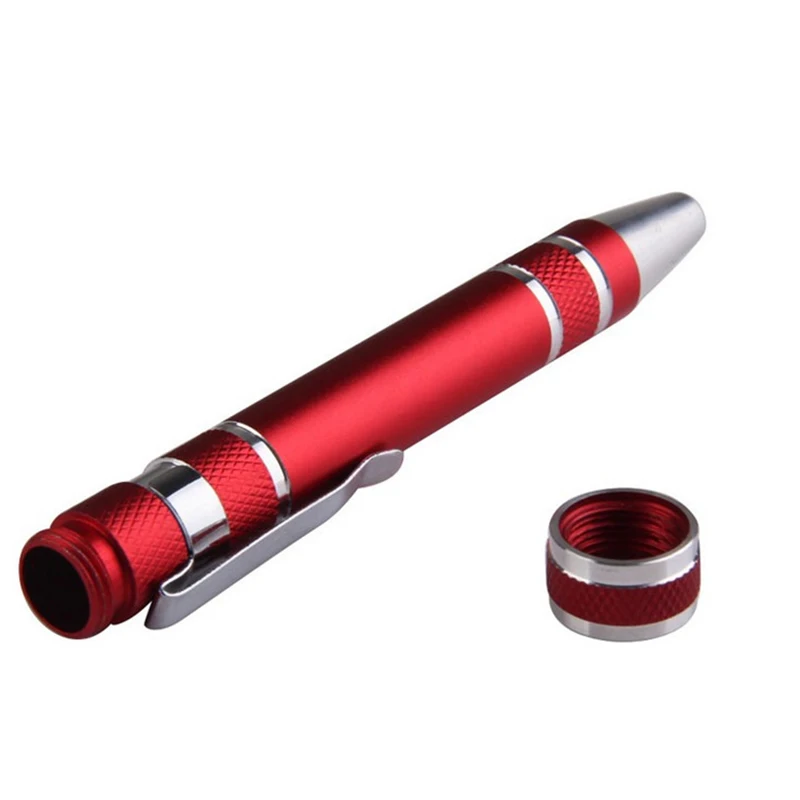 

8 in 1 Pen Style Screwdriver Aluminum Alloy Magnetic Screwdriver Kit Mini Multi-usage Repair Tool MAL999