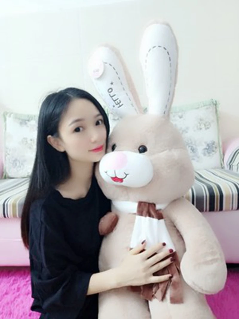 Kawaii Jumbo мультфильм кролик плюшевая игрушка кукла прекрасный аниме кролик подушка для сна для девочки подарок украшение 120 см 150 см