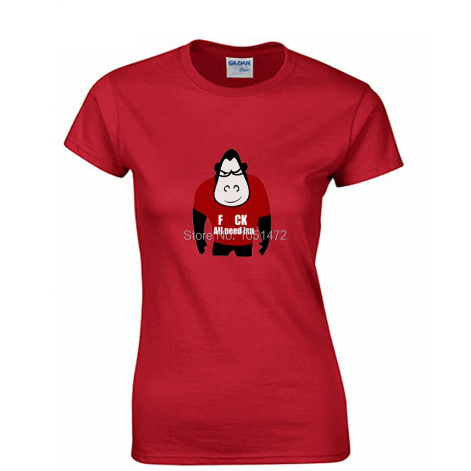 2015 Casual Summer Women T Shirt Funny Mokey All I Need Is U 3D Printed 100% Cotton T-shirts For Men Short Sleeve O-Neck | Женская
