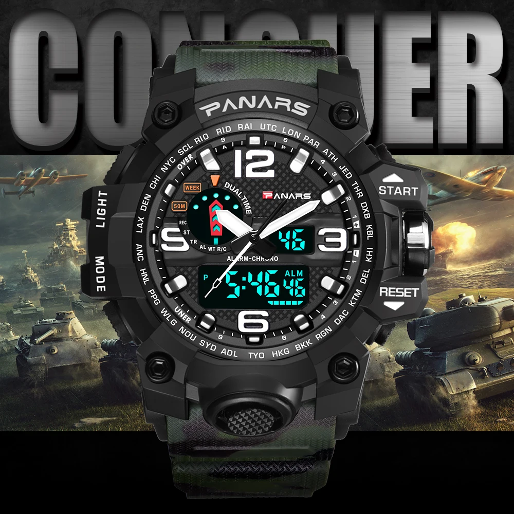 Panars Men Sport Digital Watch Waterproof LED Analog Electronic Quartz fitness Swimming Sport watch For Men 2019 Reloj Hombre Panars Men Sport Digital Watch Waterproof LED Analog Electronic Quartz fitness Swimming Sport watch For Men 2019 Reloj Hombre