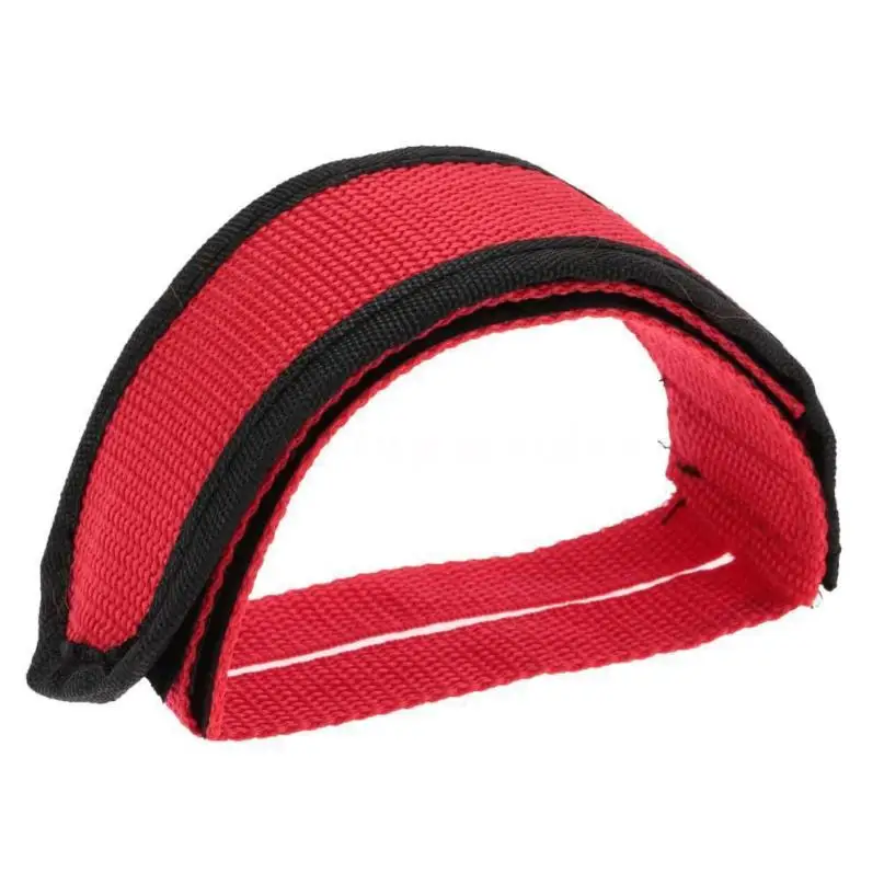 NEW Red Fixed Gear Nylon Canvas Bike Bicycle Adhesive Straps Pedal Toe