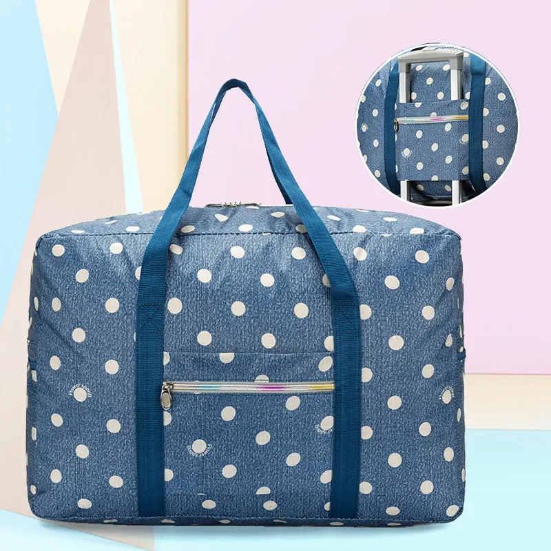 

Large Capacity Oxford Travel Bag Waterproof Suitcase Leisure Travel Unisex Folding Storage Weekend Package Accessories Supplies