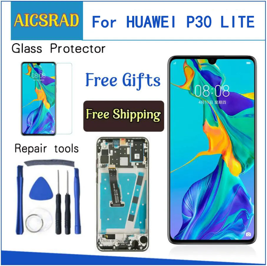 6.15 "Lcd Origina Per Huawei P30 Lite Display Touch Digitale Dello Schermo Di Ricambio Nova 4E Mar-L01A Mar-Lx1M Mar-Lx1A Mar-L21A