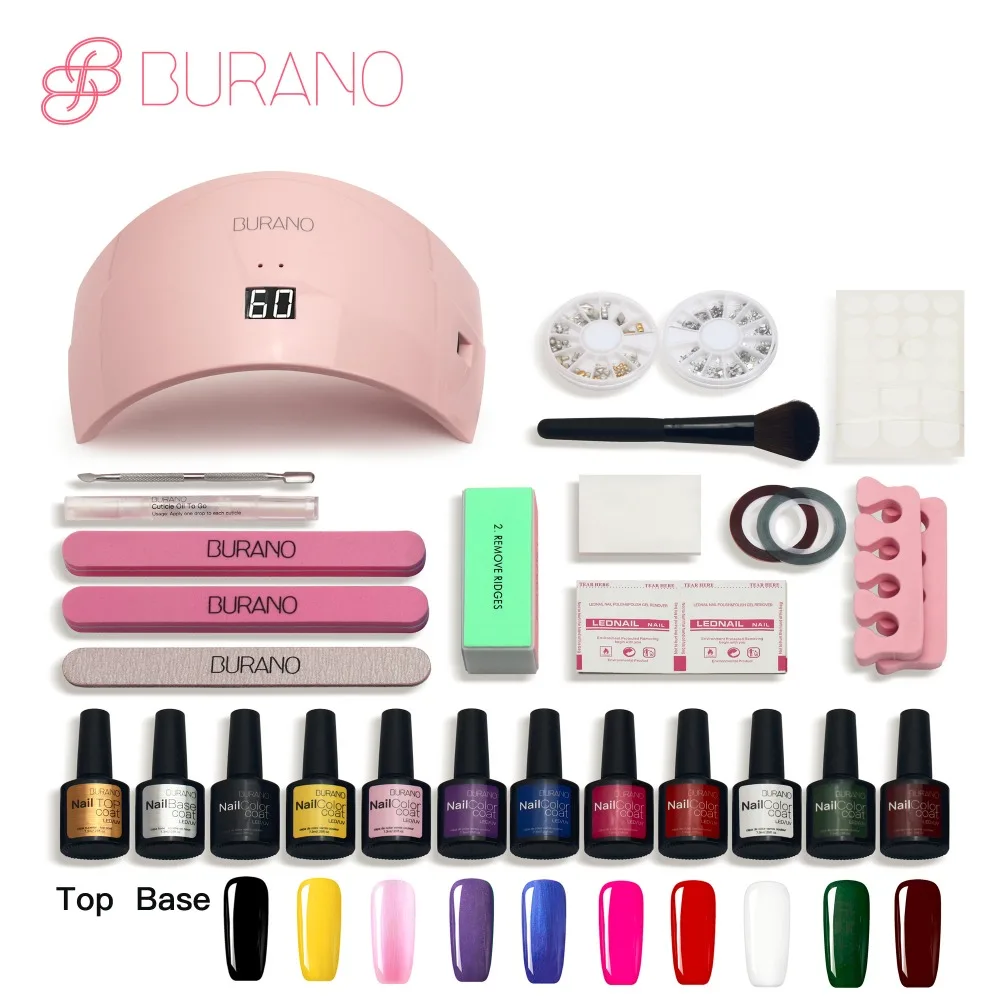 big nail sets w polish gel BURANO varnish set nail uv gel color kit nail 10 set