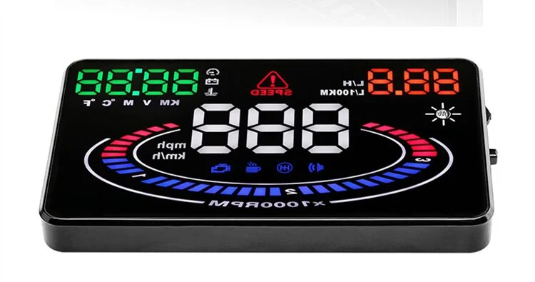 

NEW 5.5'' HUD Car Head Up Display LED Windscreen Projector OBD2 Speed Warning Light Fatigue Alarm