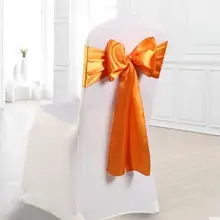 20 шт. Свадебный сатиновый стул пояса атласная одежда Свадебная события и банкет и вечерние украшения 11 цветов 18*275 см красный синий шоколад