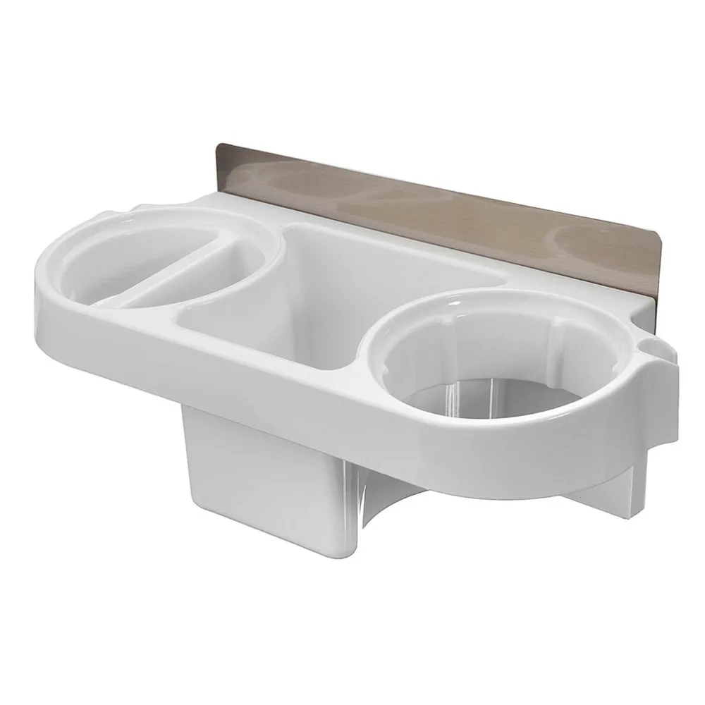 

Hair Dryer Rack Comb Holder Bathroom Storage Organizer Self-adhesive Wall Mounted Stand for Shampoo Straightener