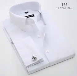 TIAN QIONG 2018 новые мужские рубашки бренд Turn-Down Воротник Slim Fit мужские s Повседневная деловая рубашка с длинным рукавом рубашка M-5XL