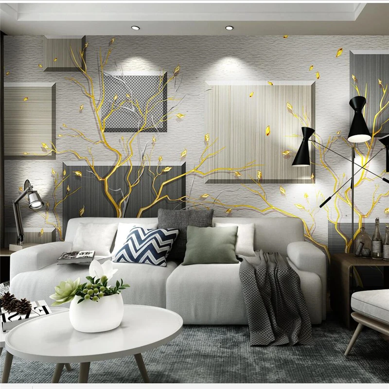 beibehang Custom Photo Wallpaper 3D Mural Modern Abstract Fortune Tree bedroom Background Wall papel de parede 3d wallpaper |