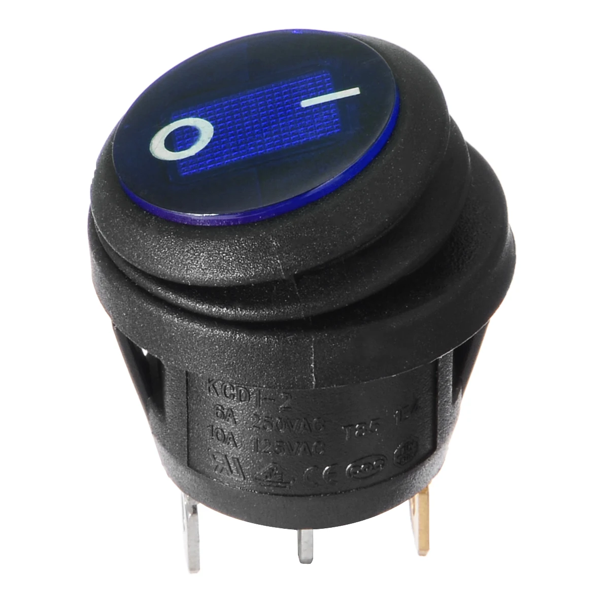 4Pcs Small Round Boat Rocker Switches Round Green Orange Blue Red 3 Pin ON-OFF Rocker Switch
