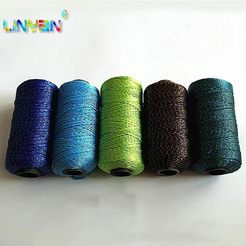 

110g handwork Gold synthetic yarn for knitting baby threads for knitting hand-knitted knitting cushion thread high quality t3