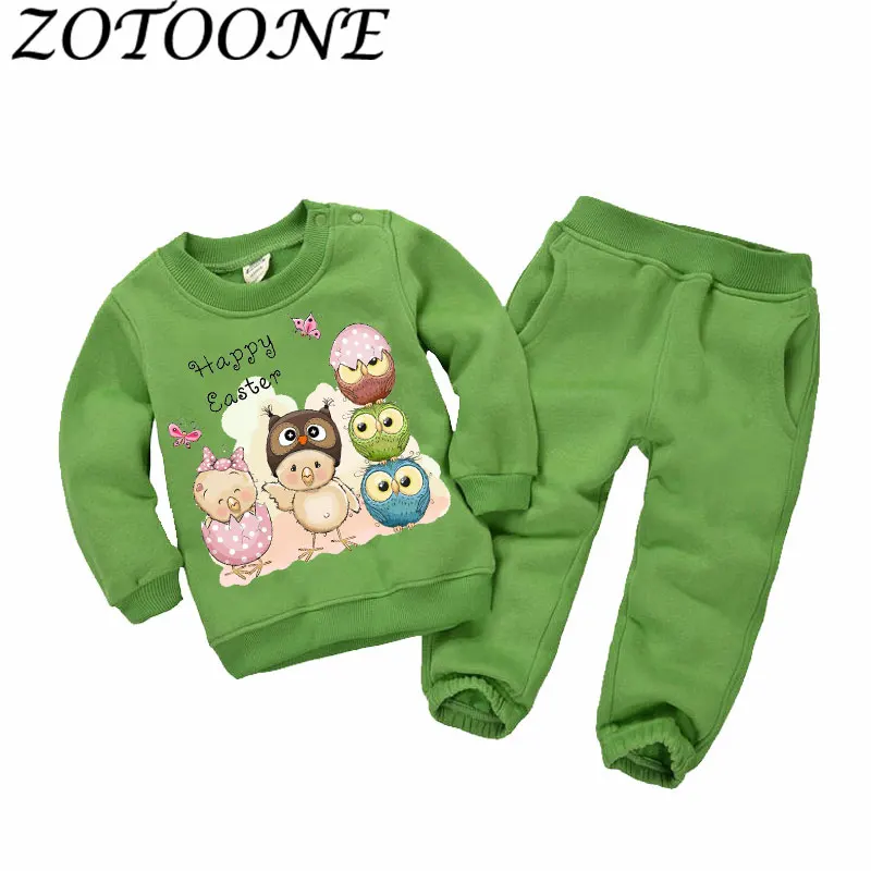

ZOTOONE DIY Iron on Transfer Patches for Clothing Bag Easter Eggs Thermo Stickers Thermotransfer for Children's Wear Patch E