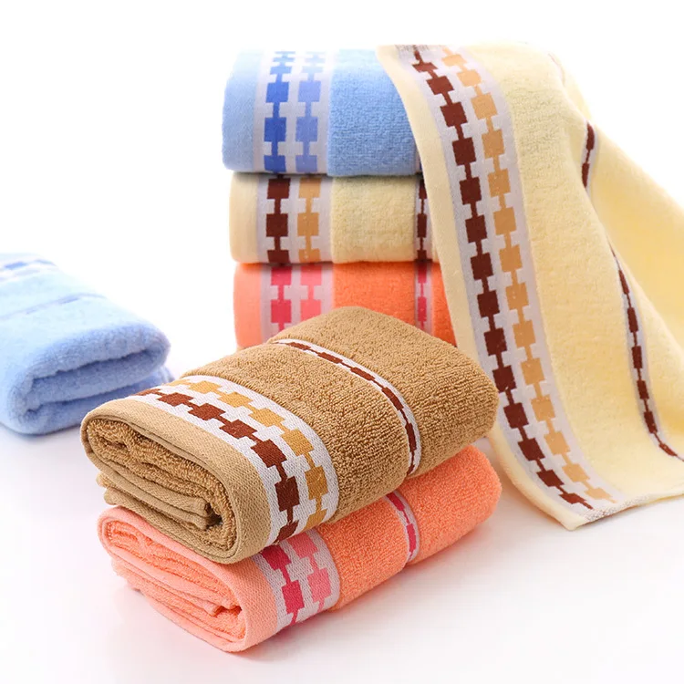 Wash face towel with A Cotton Chain Small Towel Plain 4 Color Adult