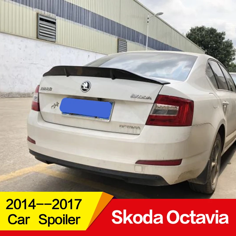 Используется для Skoda Octavia спойлер год Глянцевая углеродное волокно/FRP заднее крыло R стиль спойлер, аксессуары