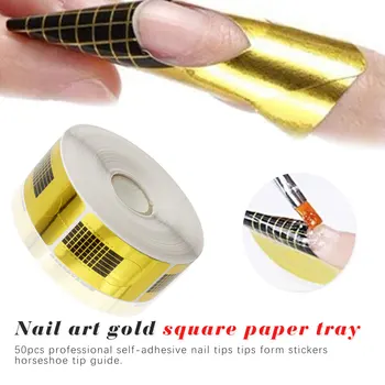 

50 pcs Nail Forms Professional Nail Forms Acrylic Curve Art Nails Guide Shape Sticker Extension Nail Manicure Styling Tools