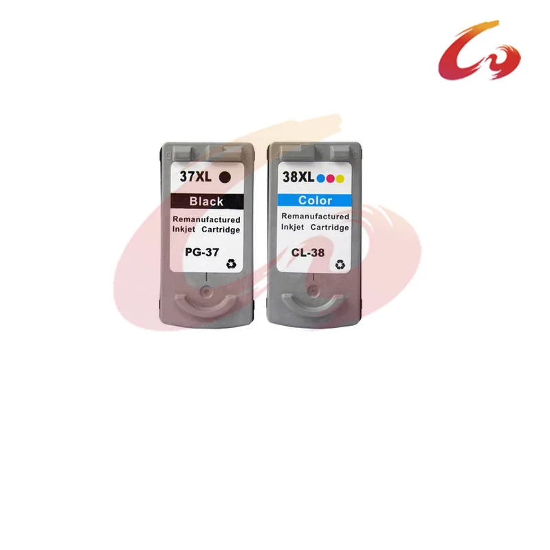 

2 pcs Ink Cartridge for Canon PG 37 CL 38 For Canon PIXMA MP140 MP190 MP210 MP220 MP420 ip1800 iP1900 iP2500 iP2600 MX300 MX310