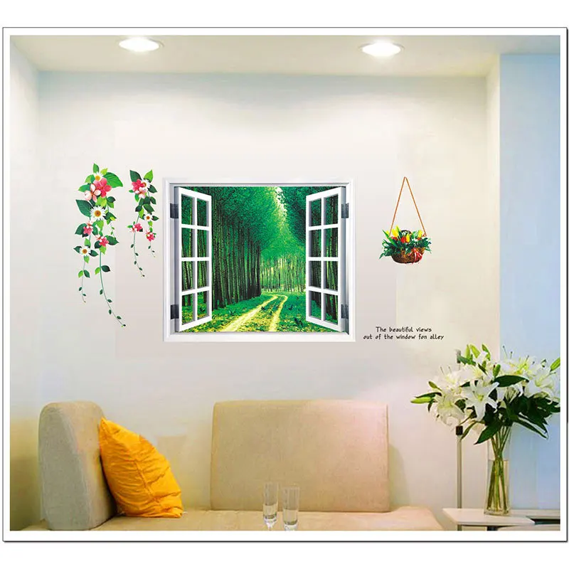Prime window wall stickers bedroom living room wall displaying stickers