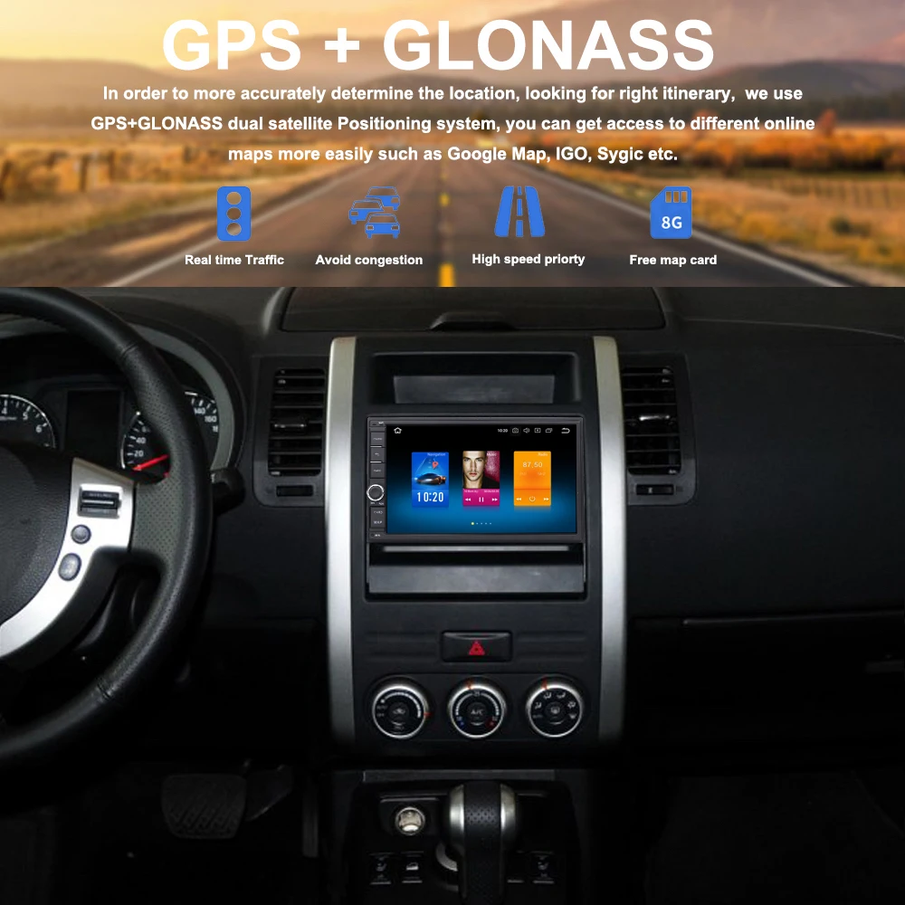 Cheap Car 2 din Head Unit GPS NAVI Universal For Nissan TIIDA X-trail Frontier sentra MP300 Micra Livina Radio WIFI browser Free map 1