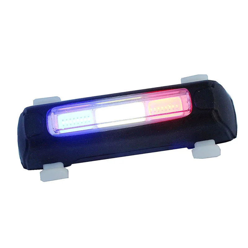 Trichromatic Flicker Bicycle Tail Light Rubber + Plastic Bike Light