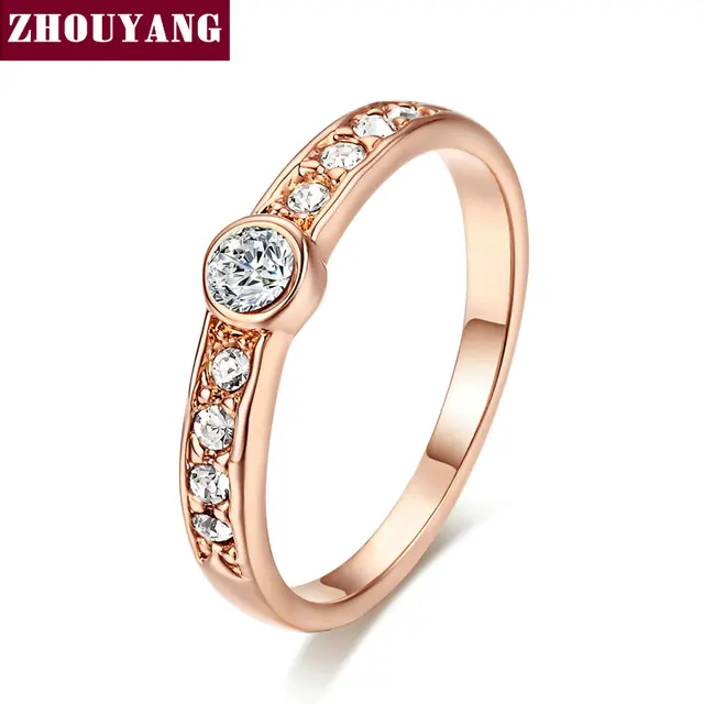 ZYR172 Concise Anello di Cristallo In Oro Rosa di Colore di alta Qualità Cristal ZYR172 Concise Anello di Cristallo In Oro Rosa di Colore di alta Qualità Cristal