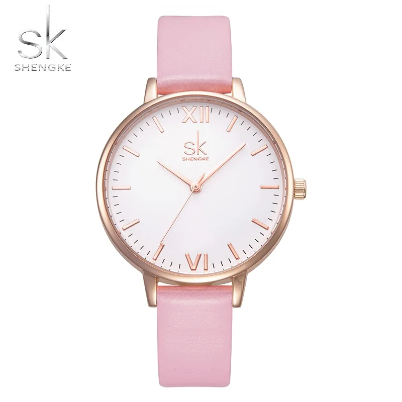 Shengke женские часы повседневные женские кожаные часы Mixmatch женские часы черный кожаный ремешок наручные часы 4 цвета Montre Femme SK