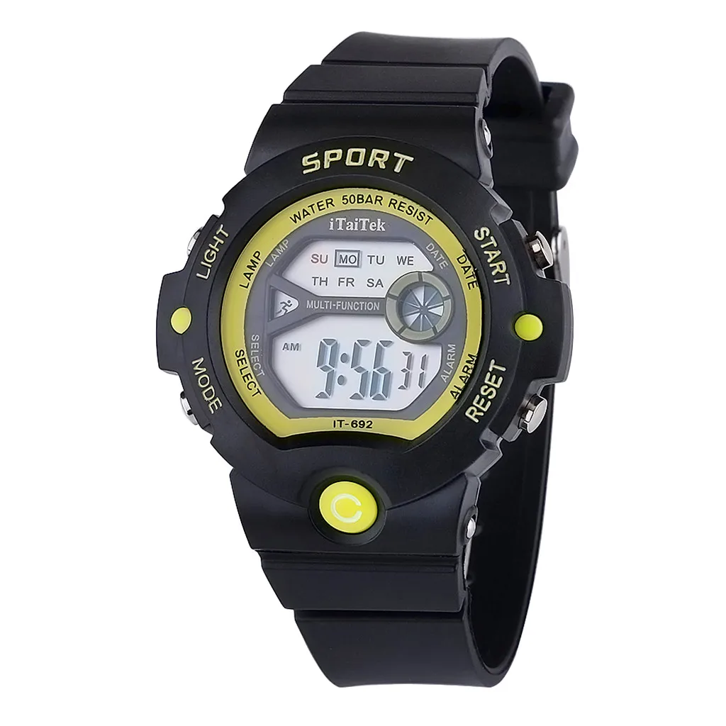 Женские спортивные часы reloj многофункциональные водонепроницаемые светящиеся