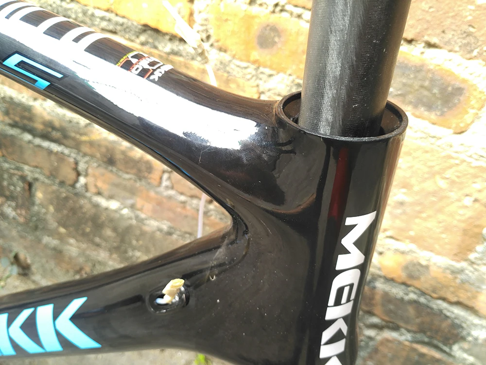 Excellent Original Italy MK full carbon 56cm road bicycle frame with headset handle bar seat post 14 Excellent Original Italy MK full carbon 56cm road bicycle frame with headset handle bar seat post 14