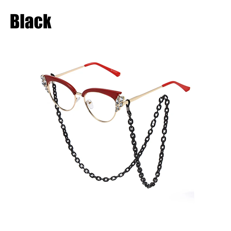 SOOLALA акриловая Женская Мужская цепочка для солнцезащитных очков шнурок для очков очки держатель шнура для очков - Цвет: Black