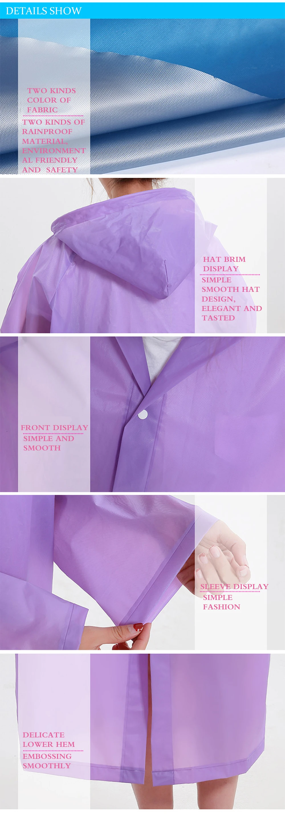 5.Raincoat Women Rainwear Men Rain Coat Impermeable Poncho Japan Waterproof Rain cape cover Hooded Long jacket Hot sale