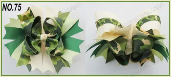 

free shipping 300pcs 6'' Large Stacked hair bows animal print bows Zebra hair bows hair clips girl hair bows