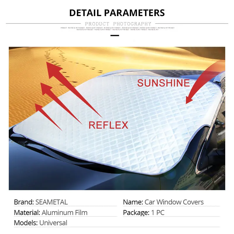 Car Window Sunshade Windshield Covers Auto Winter Snow Cover Cars Front Shade Protection Windscreen Folding Cushion Accessories (2)