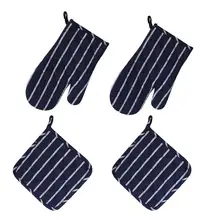 2 набора темно-синих полосок для духовки и горшка держатель термостойкие перчатки перчатка для выпечки приготовления выпечки Кухонные аксессуары