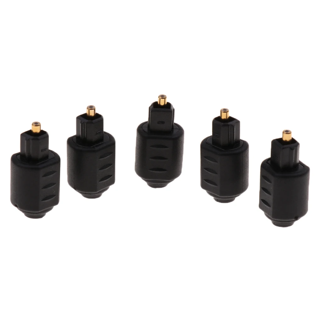 5x Optical 3.5mm Mini Female Socket Plug To Digital Toslink Audio Adapter
