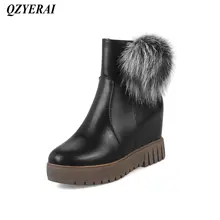 QZYERAI Winter ladies inner height short boots fashion womens shoes womens boots
