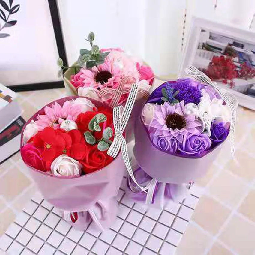 

New simulated bouquet soap roses soap festival activities Wedding Valentine's Day creative gifts home decorations LINTINGHAN