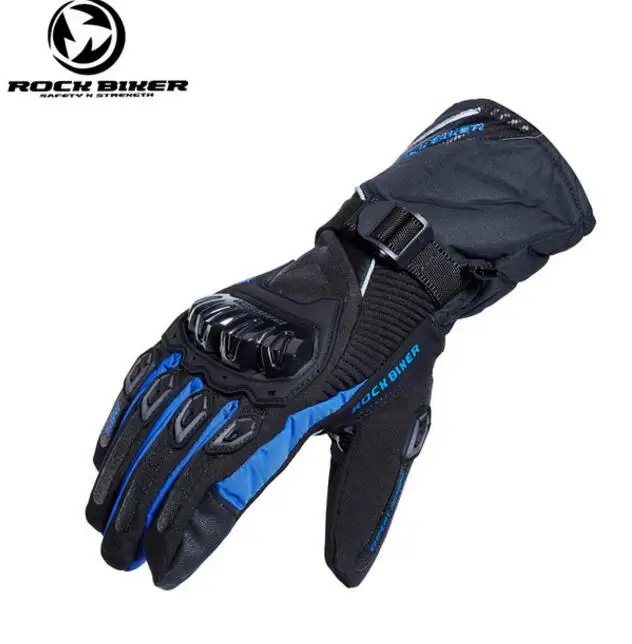 Новые Рок байкерские водонепроницаемые перчатки для байкеров зимние перчатки альпийская звезда мотоциклетная одежда черные Мотоциклетные Перчатки p - Цвет: Синий