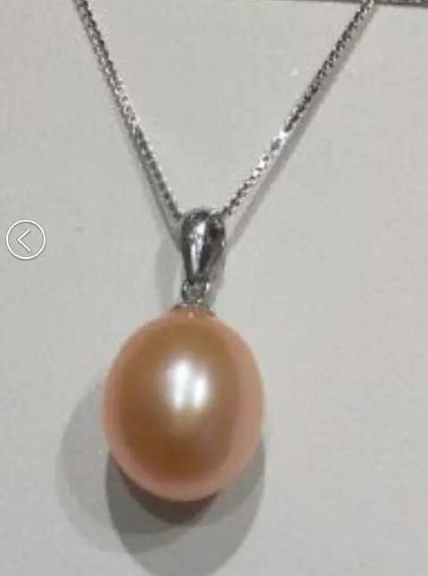 

natural south seas gold pink pearl pendant necklace match silver chain
