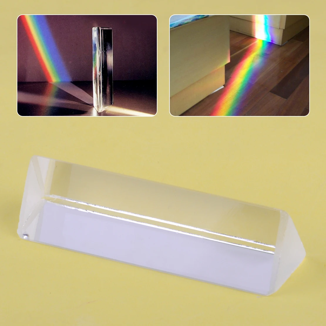 

LETAOSK 3" Triangular Prism Optical Spectrum Glass for Photography Physics Teaching Experiment