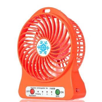 

Portable Rechargeable LED Light Fan Mini Desk USB Charging Air Cooler 3 Mode Speed Regulation LED Lighting Function Cooling