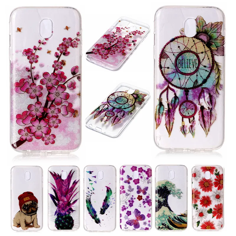 

For Samsung J3 2017 J330 J330F Case Transparent Animal Flower Anime Silicone TPU Soft Back Cover Case for Samsung Galaxy J3 2017