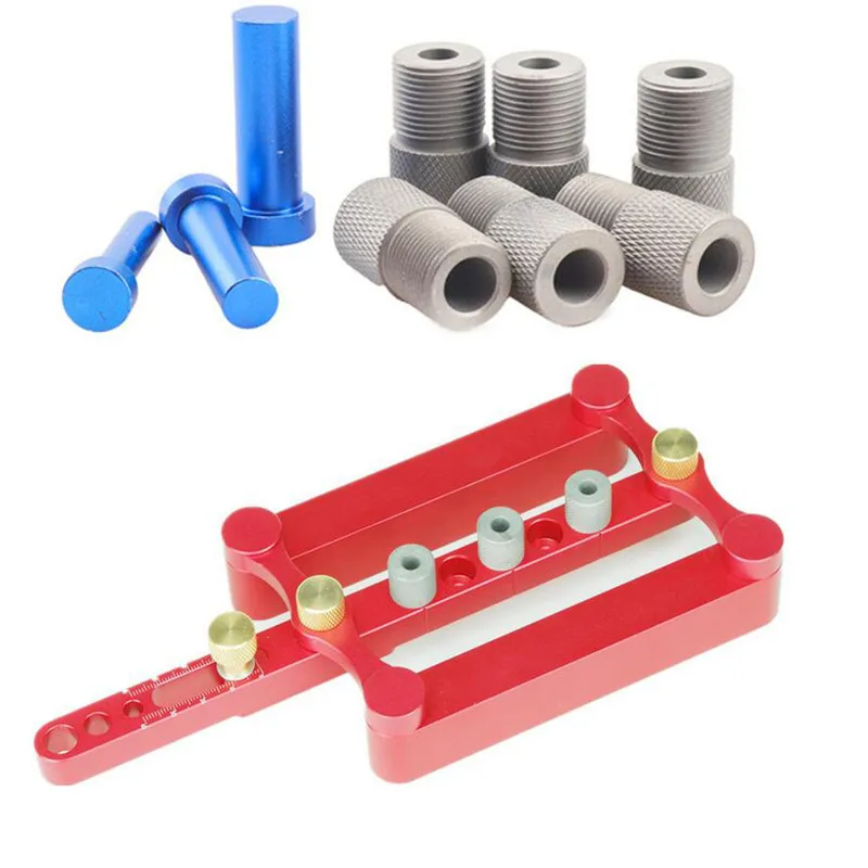 Durable 6//8//10mm Dowel Drilling Jig Set Woodworking Drilling Guide Hole Locator