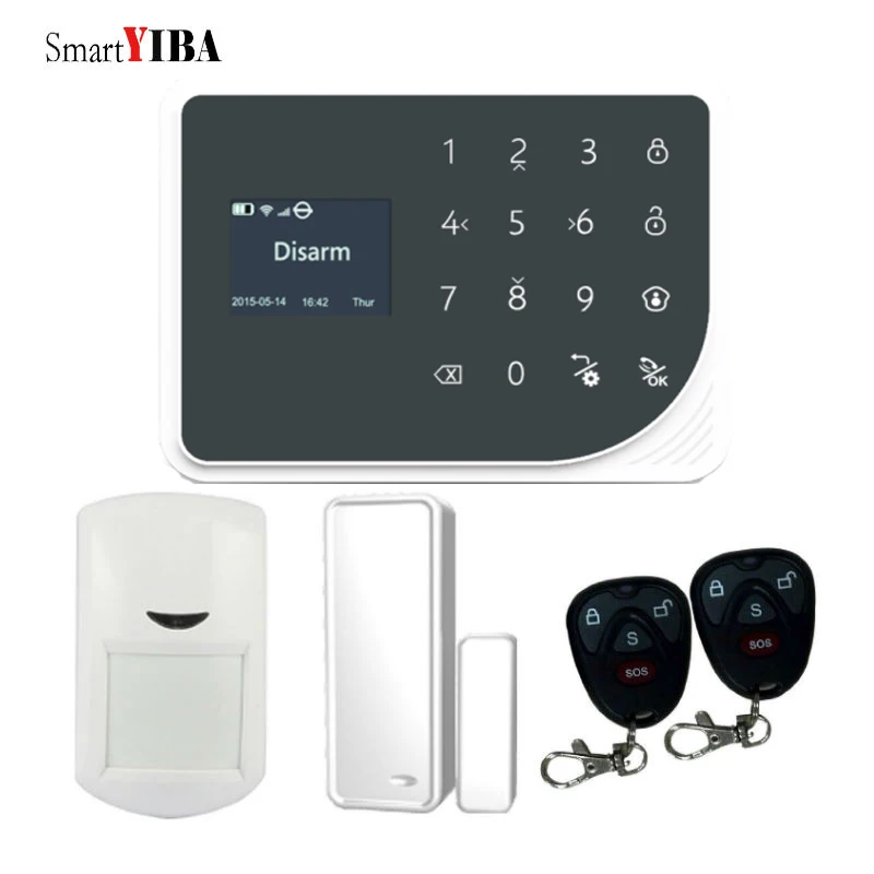 SmartYIBA wifi GSM домашняя сигнализация GPRS SMS Беспроводная ip-камера Alarmes умная розетка датчик движения дверная сигнализация и т. д. для опции